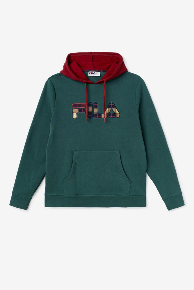 Fila Hoodie Mens Green - Harnoop - Philippines 3846701-NM